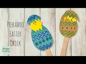 5 Minute Easter Crafts: Peekaboo Easter Chick #Easter