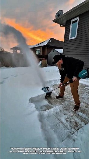 Electric Snow Shovel in Action | Fast & Easy Snow Removal!.