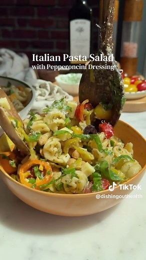 Best Italian Pasta Salad with Pepperoncini Dressing
