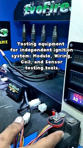 Testing equipment for independent ignition system: #IgnitionSystem #CarTesting #ModuleTesting