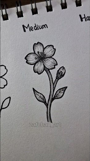 How i draw flower EASY to HARD ✨️ #drawing #howtodraw #sketch #art #shortvideo
