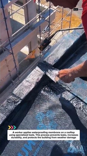 Roof Waterproofing Process Using Bitumen Membrane | Clean & Precise Work