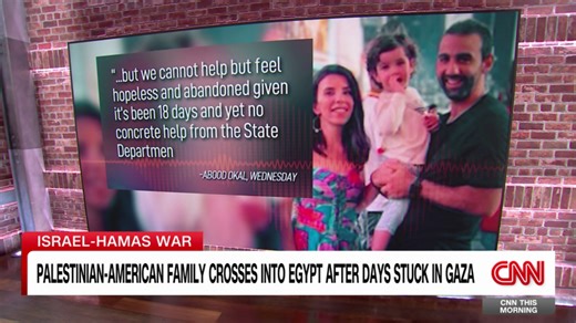 Palestinian-American family crosses into Egypt