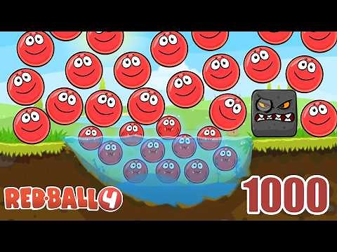 100 Red Ball 4 in Green Hills Levels and Boss Stage