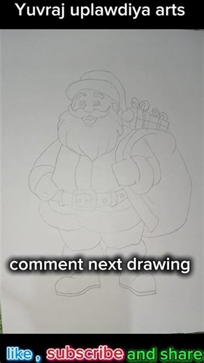 SANTA DRAWING HACK! 🎅🔥#ChristmasArt