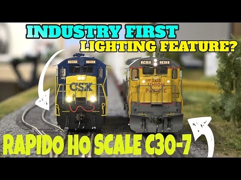 Rapido HO Scale C30-7 w/ DCC & ESU LokSound! Tons of Lights | CSX & UP Model Railroad / Train Review