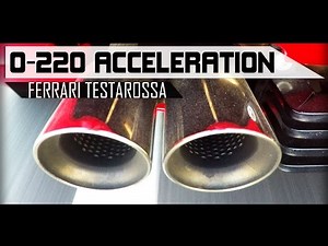 FERRARI TESTAROSSA | Acceleration 0 - 220 km/h | Autobahn in top gear | Flat V12 Sound | SCC TV
