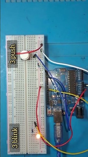 control a led blink game using push buton and arduino uno touch count using led blink