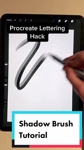 Tutorial- making a shadow brush in #procreate #procreateletters#procreatetutorials#arthelp