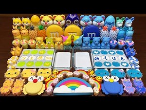 YELLOW Vs BLUE - Mixing Random Things Into Slime ! Satisfying Slime Videos #1157