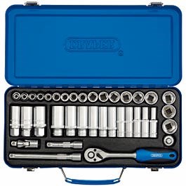 Draper 3/8 inch Square Drive Metric Socket Set (37 Piece)