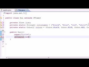 How to Create a basic JList when programming in Java