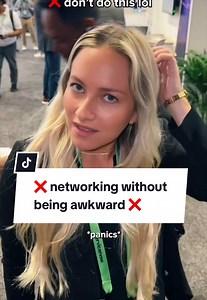 Networking is a skill (!!) people *want* to meet you & get to know you. That’s all networking is - making professional friends :) ✨ If you ever get stuck, just remember my little acronym: “PAGE” 📍 PLACE - discuss location / event 🤸‍♂️ ACTION - any activities going on that day/week 🎯 GOALS - any goals they may have at the event 👋 EXIT - most important! learn how to gracefully professionally excuse yourself from a convo :) I have an entiiiire chapter in my book (yes I read the audiobook!) call