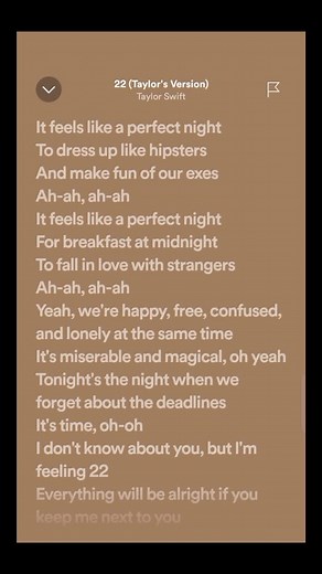 #22 #taylorswift #lyrics #songlyrics #trend #fyp