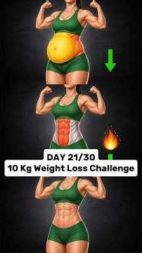 Day - 21 Weight Loss Challenge Upper Belly + Lower Belly + Thigh Fat Melt in 7 Days | 100% Home Work