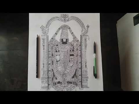 Lord Venkateshwara swamy pencil sketch || Lord Balaji || Tirupathi