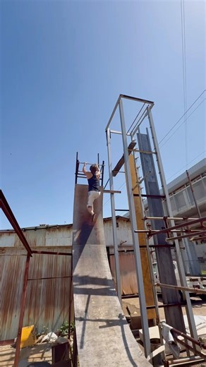 SASUKE 1st Stage [Sloping Wall] I practiced in various places in 2025 #sasuke #1st #ninja #ninjaw...