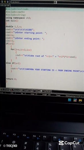 Print Cube throgh get value from user #codinglife #dev #cpp #codingforbeginners #codingtutorial