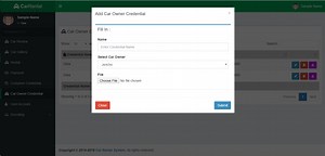 Car Rental System User Interface in Bootstrap and PHP