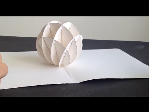 How To Make 3D Christmas Snow Ball Pop Up Card Kirigami Tutorial