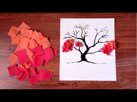 How to make beautiful paper tree || Paper Craft Ideas || DIY