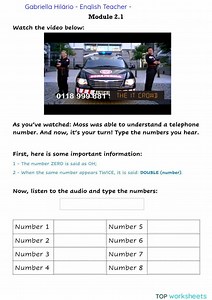 Telephone Numbers - Listening