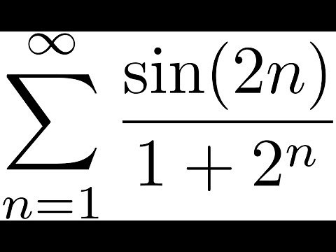 SUM( sin(2n)/(1 + 2^n)) Converges or Diverges?
