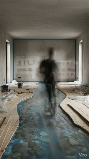 Epoxy River Floor Luxury Living Room Renovation