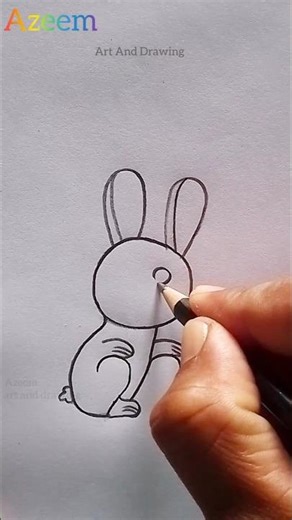 Drawing rabbit with numbers 2 2 | easy drawing rabbit #azeemartanddrawing #shorts