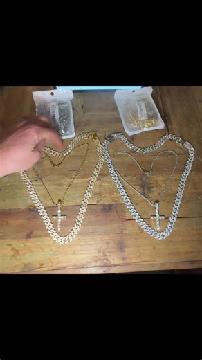 Stylish Rhinestone Rope Chain Cross Pendant Jewelry Set