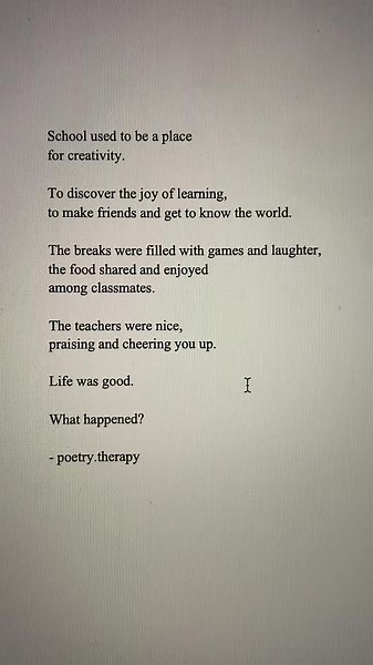 Poems about School Life and Change