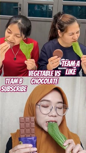 VEGETABLE VS CHOCOLATE #foryou #challenge