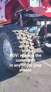 Thoughts? 🤔😆 . . #jeep #wrangler #rubicon #lifted #4x4 #offroad #mudtires #wheels #huge #liftedlife #liftedjeep #red #jeeplife #jeeplove #jeepporn #jeepnation #jeepfamily #jeeps #big #arizona #AirslamitEquipped #airslamit | Airslamit