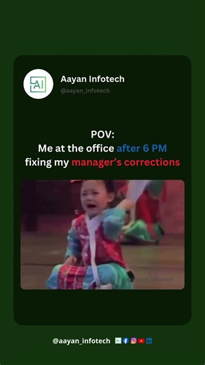 Me at the office after 6 PM fixing my manager’s corrections 🕕💻😩#CorporateLife #After6PM #OfficeMemes