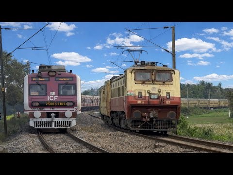 🔥Crazy 110 KMPH High Speed Intercity Express Skipping Sharp Curve | Dangerous Train Spotting