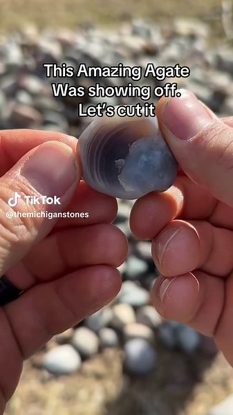 Just WOW 🤩 @pickle 🖤 sent this Agate to be cut and I had to ask like 6 times if she was sure. That paid off big time! Just look at the depths of those bands and the purple color. There are even tubes. #agate #rockcutting #lapidary #rockhounding #rocktok