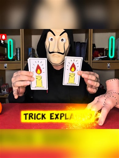 16K views · 270 reactions | RE-LIVING FLAME ️CARD TRICK TUTORIAL 彩 #halloween #magic #tricks #magictricks #foryou | The Mask Magic Tricks | Facebook