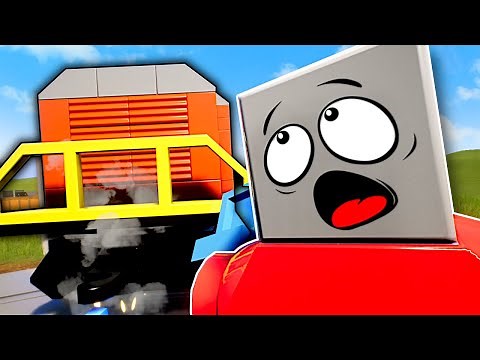 Lego Train Stopping attempt was a DISASTER! - Brick Rigs Multiplayer Gameplay