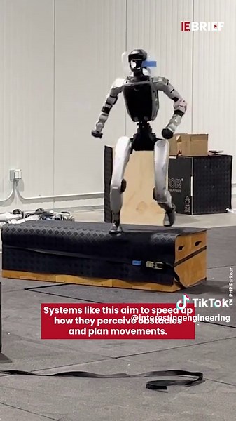 Researchers trained humanoid robots to climb and vault obstacles, testing AI systems designed to improve how quickly robots understand and react to their environment.