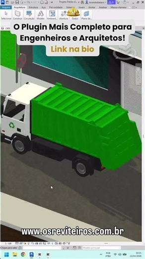 Família Revit Caminhão de Lixo Carro