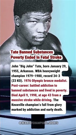 Tate Banned Substances Poverty Ended In Fatal Stroke