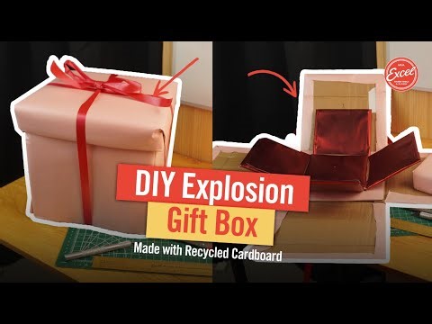 DIY Explosion Gift Box - Made with Recycled Cardboard | Excel Blades®