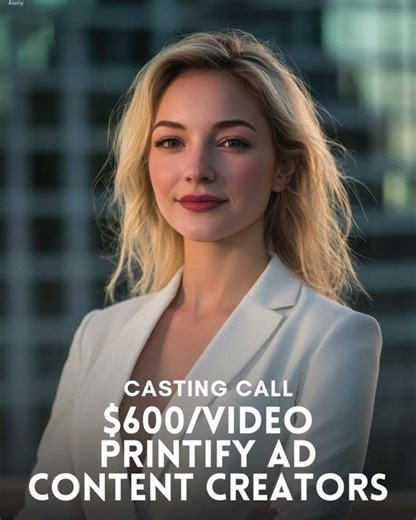 📣 Casting Call $600Video Printify Ad — Content Creators Wanted! 🎥✨