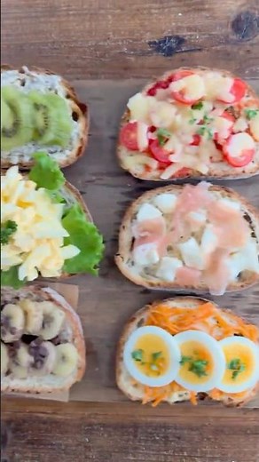 オープンサンドが出来るまで。#オープンサンド#サンドウィッチ#朝ごパン#朝食#朝食準備#朝食レシピ #japanesefood #breakfast