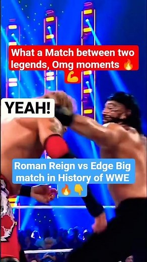 🔥Roman Reigns vs Edge in WWE💪#shorts #wwe