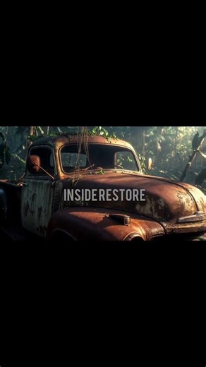 Rusty Abandoned Truck Fully Restored After 40 Years! 😱 Inside Restore #automobile #beforeafter