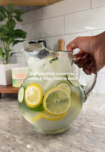 Detox with Cucumber, Lemon, and Mint Water Recipe