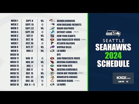 Seattle Seahawks announce 2024 schedule