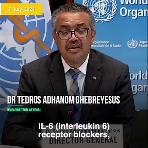 2.8M views · 520K reactions | “The breakthrough use of IL-6 receptor blockers in patients with severe or critical COVID-19, along with corticosteroids, will only be effective if we can scale up manufacturing & distribute equitably. It’s not charity, it’s the best way to end the acute stage of the pandemic”- Tedros Adhanom Ghebreyesus | World Health Organization (WHO) | Facebook