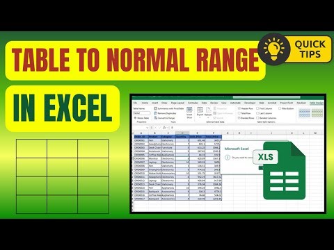 How To Covert Table Into Normal Range In Excel #excel #exceltips